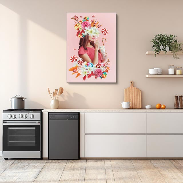 cuadro canvas floral y botanico dulce jardin estilo contemporaneo