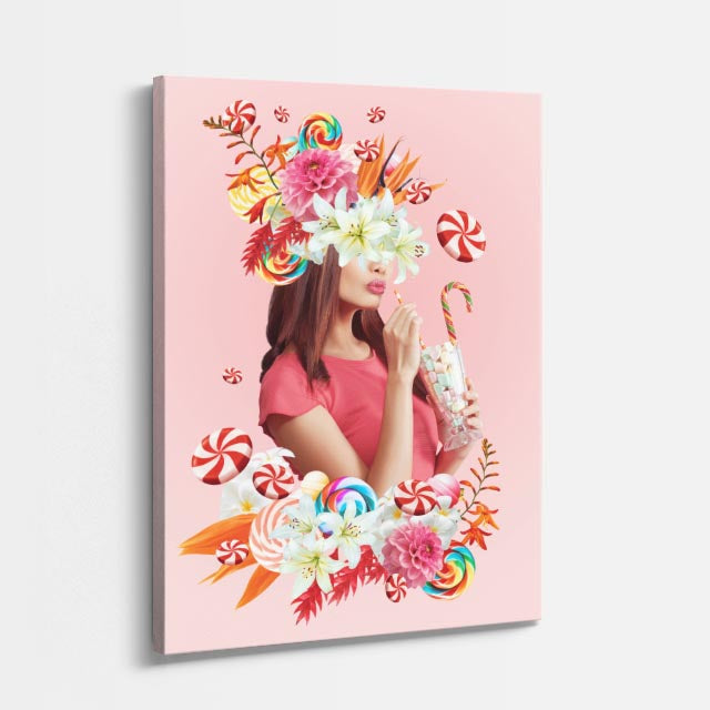 cuadro canvas floral y botanico dulce jardin estilo contemporaneo