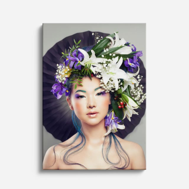 cuadro canvas floral y botanico musa oriental estilo contemporaneo