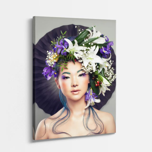 cuadro canvas floral y botanico musa oriental estilo contemporaneo