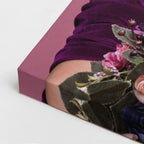 cuadro canvas floral y botanico jardin magenta estilo contemporaneo