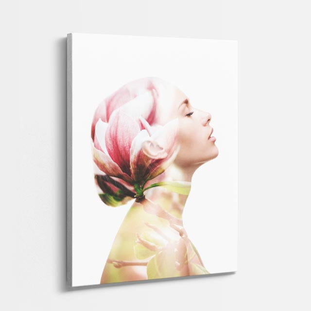 cuadro canvas floral y botanico corona pastel estilo contemporaneo