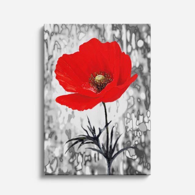 cuadro canvas floral y botanico amapola serena estilo contemporaneo