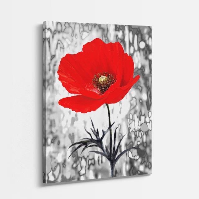 cuadro canvas floral y botanico amapola serena estilo contemporaneo