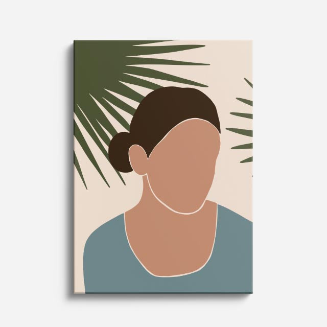 cuadro canvas ilustracion humana retrato salvia estilo contemporaneo
