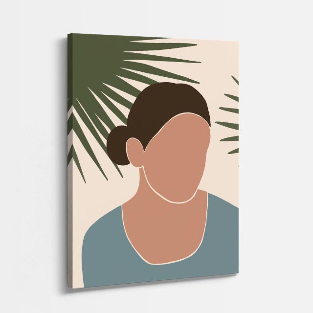 cuadro canvas ilustracion humana retrato salvia estilo contemporaneo
