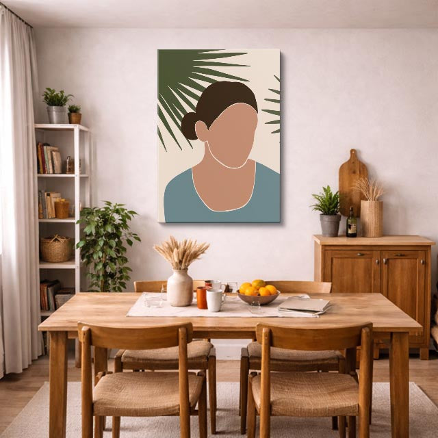 cuadro canvas ilustracion humana retrato salvia estilo contemporaneo