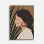 cuadro canvas ilustracion humana perfil selvatico estilo contemporaneo