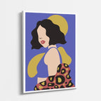cuadro canvas ilustracion humana musa retro estilo contemporaneo