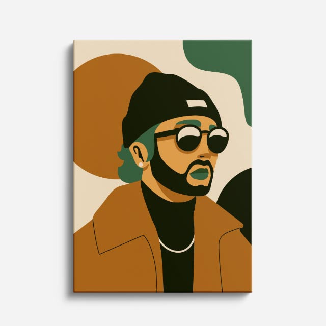 cuadro canvas ilustracion humana actitud urbana estilo contemporaneo