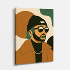 cuadro canvas ilustracion humana actitud urbana estilo contemporaneo