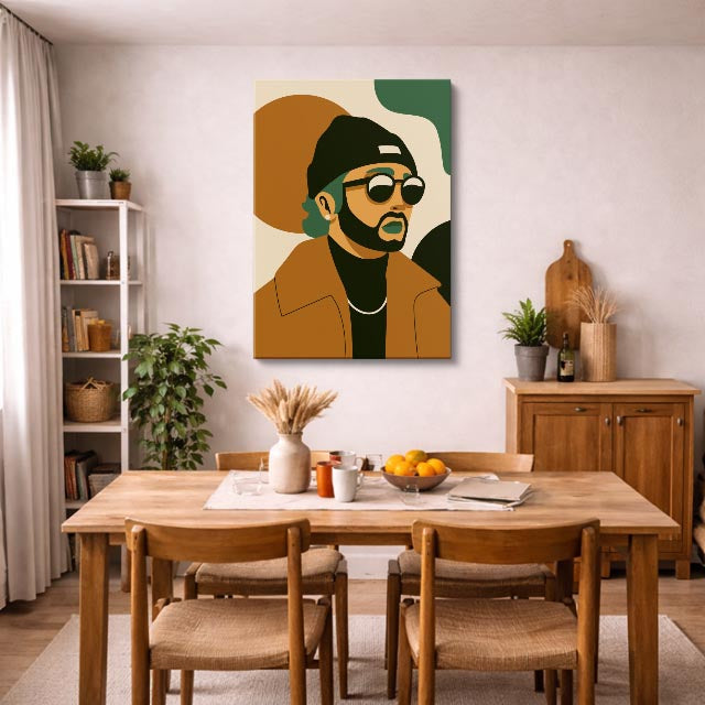 cuadro canvas ilustracion humana actitud urbana estilo contemporaneo