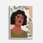 cuadro canvas ilustracion humana marco botanico estilo contemporaneo