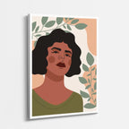 cuadro canvas ilustracion humana marco botanico estilo contemporaneo
