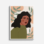 cuadro canvas ilustracion humana mirada serena estilo contemporaneo
