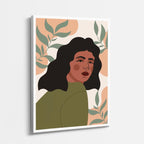 cuadro canvas ilustracion humana mirada serena estilo contemporaneo