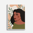 cuadro canvas ilustracion humana perfil calido estilo contemporaneo