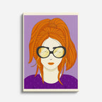 cuadro canvas ilustracion humana naranja chic estilo contemporaneo