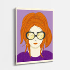 cuadro canvas ilustracion humana naranja chic estilo contemporaneo