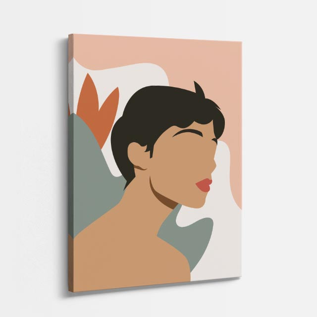 cuadro canvas ilustracion humana silueta otonal estilo contemporaneo