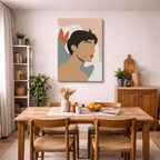 cuadro canvas ilustracion humana silueta otonal estilo contemporaneo