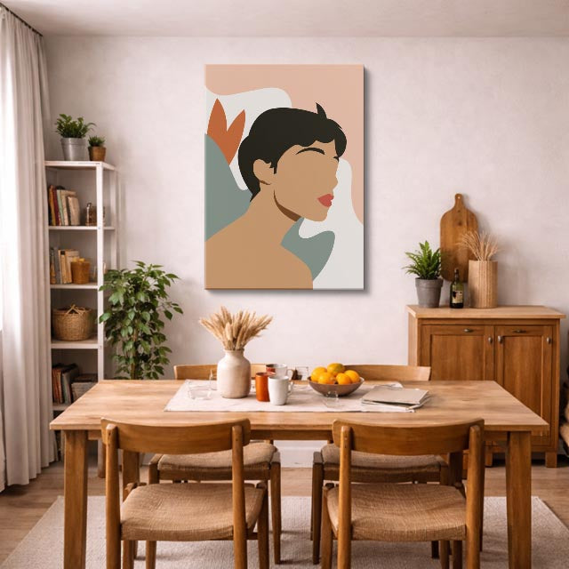 cuadro canvas ilustracion humana silueta otonal estilo contemporaneo