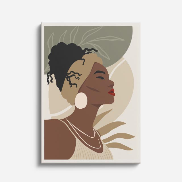 cuadro canvas ilustracion humana elegancia perla estilo contemporaneo