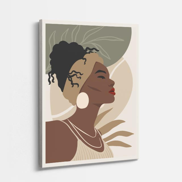 cuadro canvas ilustracion humana elegancia perla estilo contemporaneo