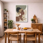 cuadro canvas ilustracion humana elegancia perla estilo contemporaneo