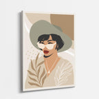 cuadro canvas ilustracion humana lady oliva estilo contemporaneo