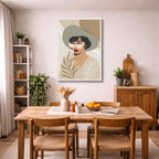 cuadro canvas ilustracion humana lady oliva estilo contemporaneo