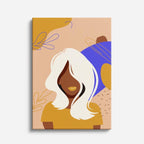 cuadro canvas ilustracion humana cabello marfil estilo contemporaneo