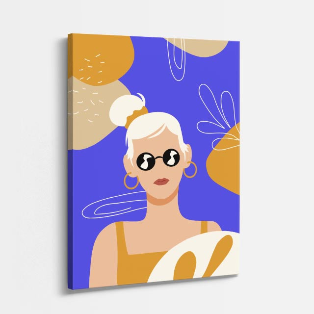 cuadro canvas ilustracion humana chic solar estilo contemporaneo