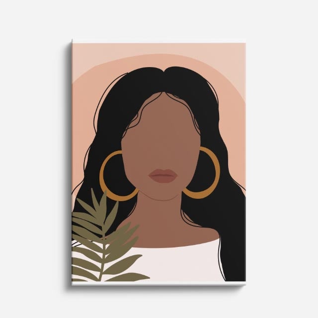cuadro canvas ilustracion humana aros de noche estilo contemporaneo