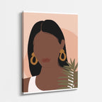 cuadro canvas ilustracion humana retrato oliva estilo contemporaneo