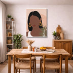 cuadro canvas ilustracion humana retrato oliva estilo contemporaneo
