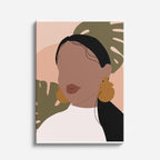 cuadro canvas ilustracion humana perfil sol estilo contemporaneo