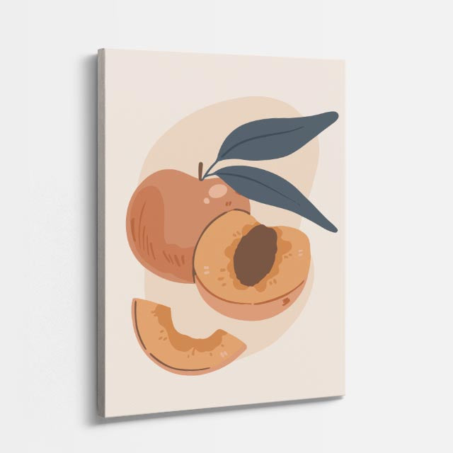 cuadro canvas ilustracion humana durazno zen estilo contemporaneo
