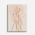 cuadro canvas ilustracion humana manos de luz estilo contemporaneo