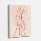 cuadro canvas ilustracion humana manos de luz estilo contemporaneo