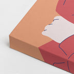 cuadro canvas ilustracion humana llamada retro estilo contemporaneo
