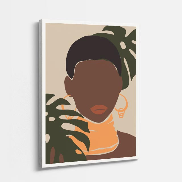 cuadro canvas ilustracion humana aro de sol estilo contemporaneo