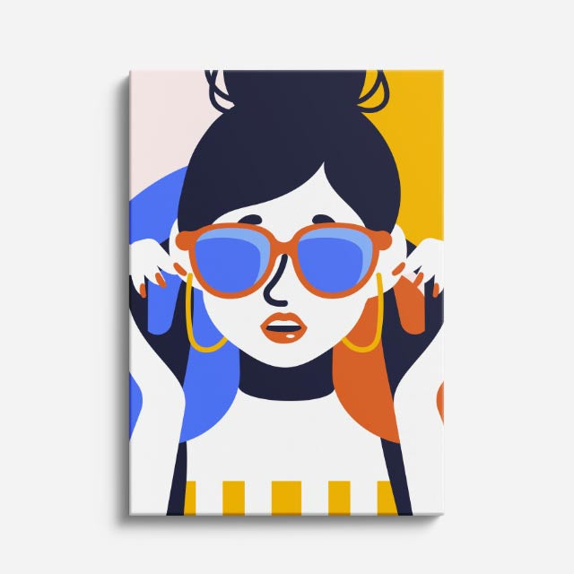 cuadro canvas ilustracion humana confianza solar estilo contemporaneo