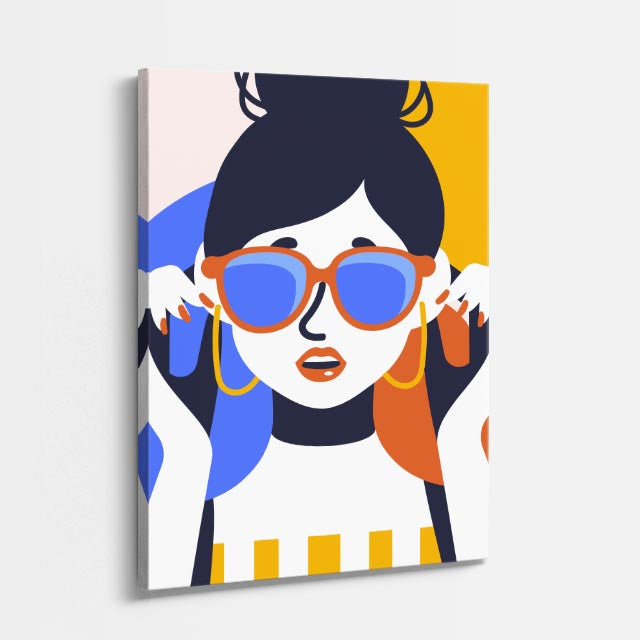 cuadro canvas ilustracion humana confianza solar estilo contemporaneo