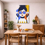 cuadro canvas ilustracion humana confianza solar estilo contemporaneo