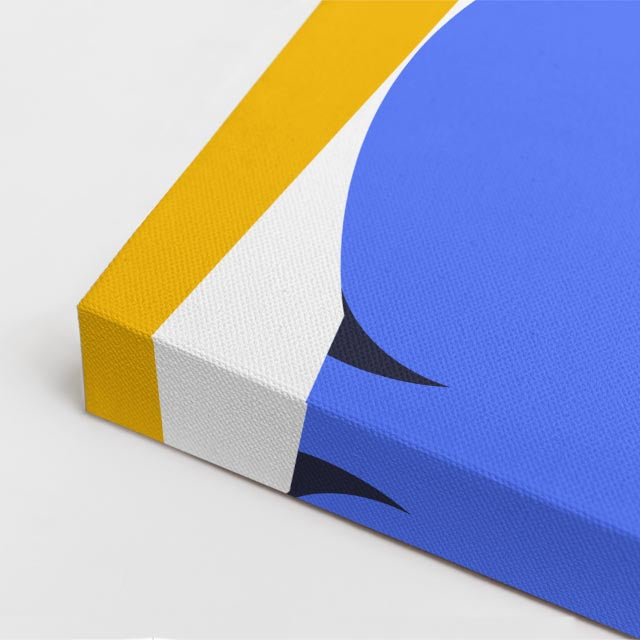 cuadro canvas ilustracion humana sombrero azul estilo contemporaneo