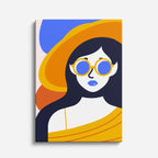 cuadro canvas ilustracion humana oro marino estilo contemporaneo