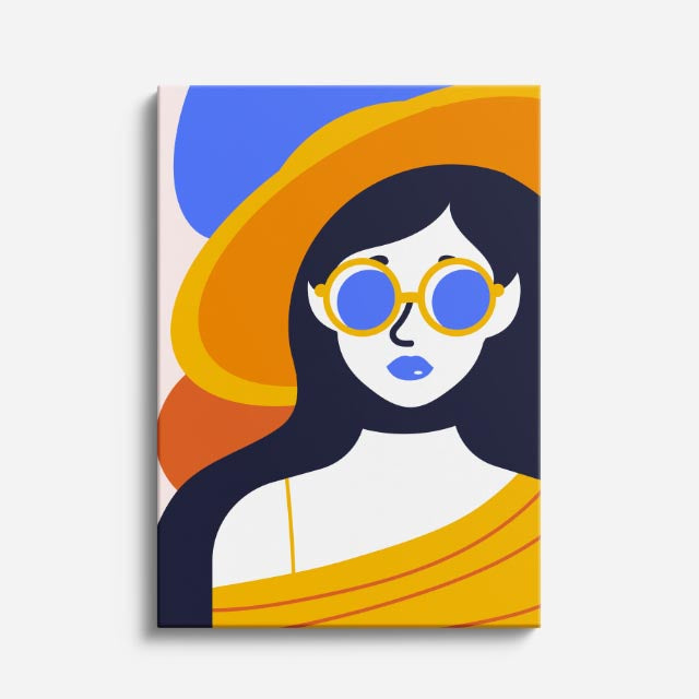 cuadro canvas ilustracion humana oro marino estilo contemporaneo