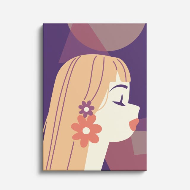 cuadro canvas ilustracion humana flor de miel estilo contemporaneo