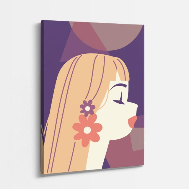 cuadro canvas ilustracion humana flor de miel estilo contemporaneo